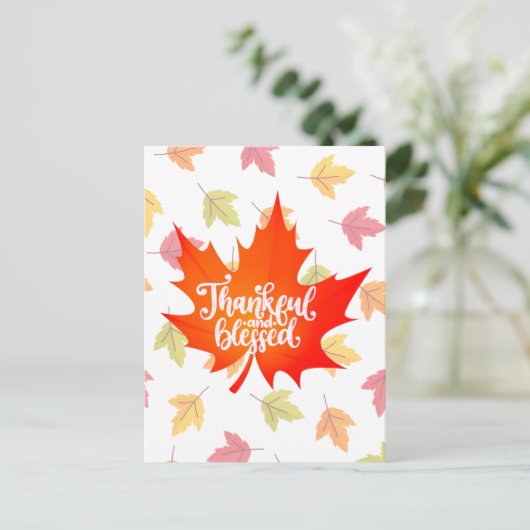 キュート感謝賛美とのカラフル離れ人 シーズンポストカード (スタンド正面)