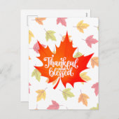 キュート感謝賛美とのカラフル離れ人 シーズンポストカード (正面/裏面)