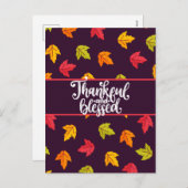 キュート感謝賛美とのカラフル離れ人 シーズンポストカード (正面/裏面)