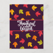 キュート感謝賛美とのカラフル離れ人 シーズンポストカード (正面)