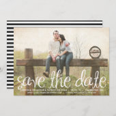 キュート手書きスクリプトセーブ・ザ・デート案内 招待状 (正面/裏面)