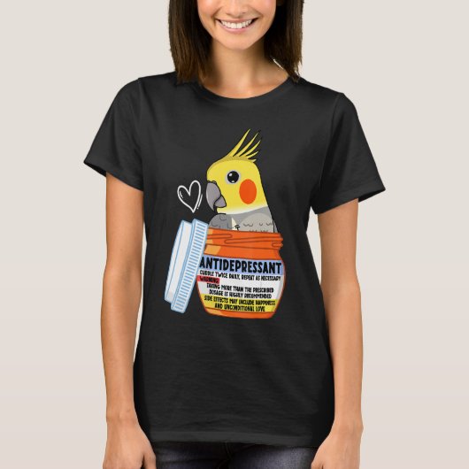 キュート抗うつ薬オウムIコッカティエル Tシャツ (正面)