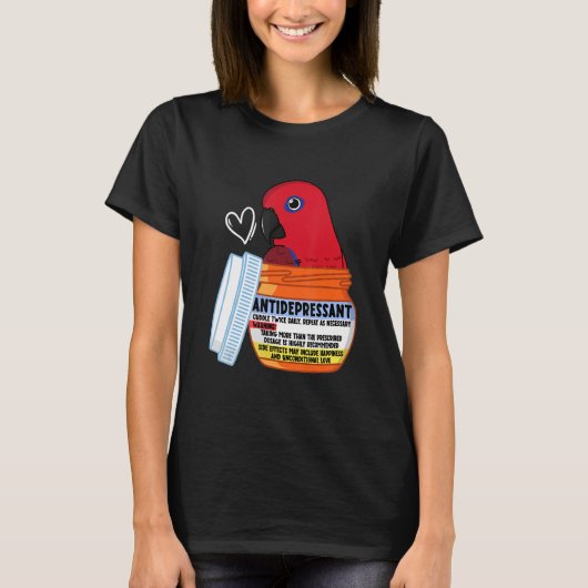 キュート抗うつ薬Parrot IメスEclectus Tシャツ (正面)