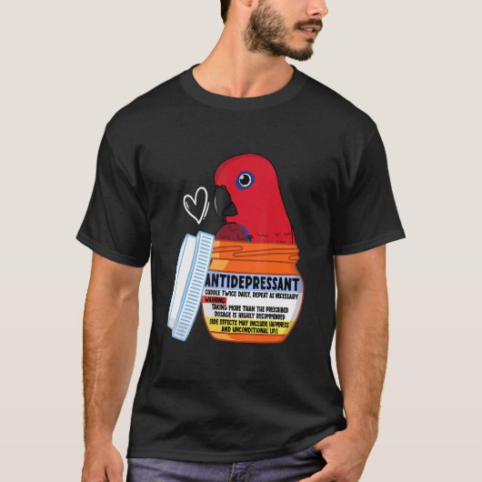 キュート抗うつ薬Parrot IメスEclectus Tシャツ (正面)
