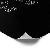 キュート抽象芸術ウンドゥトロワキャットフランスの子猫 ポスター (角)