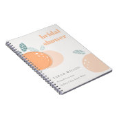 キュート抽象芸術オレンジフルーティはっきりしたブライダルシャワー ノートブック (右側)