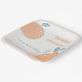 キュート抽象芸術オレンジフルーティはっきりしたブライダルシャワー ペーパープレート (傾斜あり)