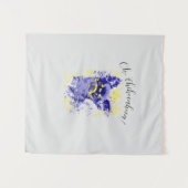 キュート抽象芸術ブルーチワフアタペストリー タペストリー (正面(横))