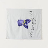 キュート抽象芸術ブルーチワフアタペストリー タペストリー (正面(横))