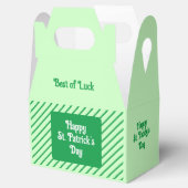 キュート斜ストライプ線緑と白St patricks フェイバーボックス (オープン)