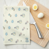 キュート新生児アートパステルカラー男女兼用 キッチンタオル (四つ折り)