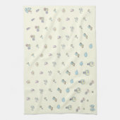 キュート新生児アートパステルカラー男女兼用 キッチンタオル (縦)