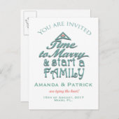 キュート日付を保存 案内ポストカード (正面/裏面)