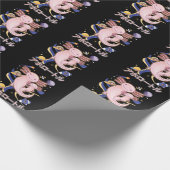 キュート日本のアソロトルファミリー銀河系アニメ ラッピングペーパー (角)