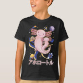 キュート日本のアソロトルファミリー銀河系アニメ Tシャツ (正面)