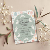 キュート春ブンニースイースターエッグ狩り 招待状