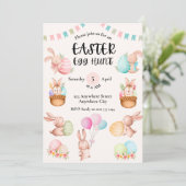 キュート春ブンニースイースター招待状 招待状 (スタンド正面)