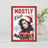 キュート時々いけなレトロクリスマスピンナップ サンキューカード (スタンド正面)