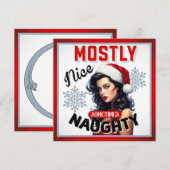 キュート時々いけなレトロクリスマスピンナップ シーズンカード (正面/裏面)