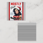 キュート時々いけなレトロクリスマスピンナップ ノートカード (正面/裏面)