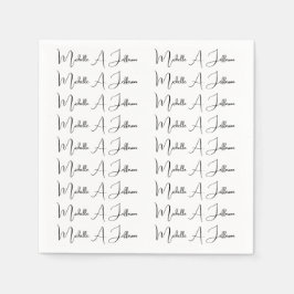 キュート書道クリエイティブトレンディー名前をカスタムする スタンダードカクテルナプキン