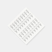 キュート書道クリエイティブトレンディー名前をカスタムする スタンダードカクテルナプキン (角)