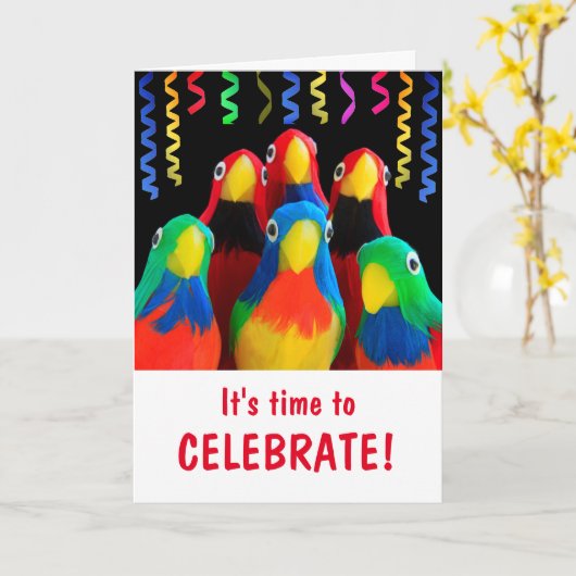 キュート最後のケモおめでとう カード (黄色い花)