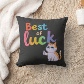 キュート最高のな運運：おもしろいを広げて猫グッド クッション (ブランケット)