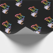 キュート最高のな運運:おもしろいを広げて猫グッド ラッピングペーパー (角)