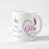 キュート最高のママエバーハートハミングバード ジャンボコーヒーマグカップ (正面右)