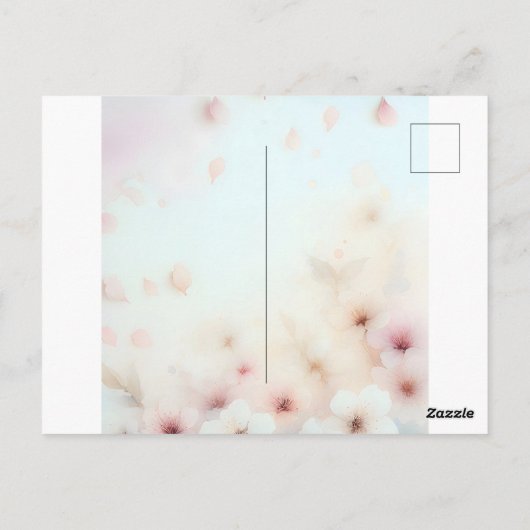 キュート来ストーク近日発表招待状 ポストカード (裏面)