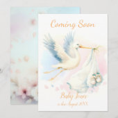 キュート来ストーク近日発表招待状 招待状 (正面/裏面)