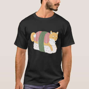 キュート柴犬寿司シャツ土影独語ミーム Tシャツ
