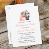 キュート格言ガーデンオレンジバチェロレッテ インビテーションポストカード