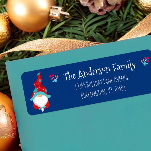 キュート格言シンプルホリモダンデイ名前をカスタムするブルー ラベル