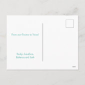 キュート格言バニーチック春パステルハッピーイースター シーズンポストカード (裏面)