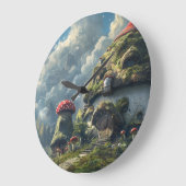 キュート格言,キノコの家 ラージ壁時計 (傾斜)