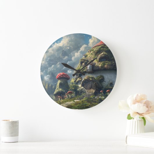 キュート格言,キノコの家 ラージ壁時計 (ホーム)