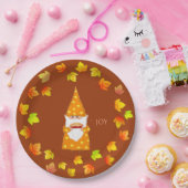 キュート格言&ホリデー紅葉オンテラコッタ ペーパープレート (パーティー)