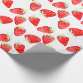 キュート植物性ガーリートレンディーストロベリー誕生日 ラッピングペーパー (角)