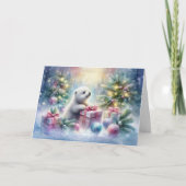 キュート極熊の神のギフトクリスチャン・クリスマス シーズンカード (正面)