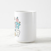 キュート歯科医ワードアートデザイン コーヒーマグカップ (中央)