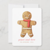 キュート水モダン彩ジンジャーブレッドマン シーズンカード (正面)