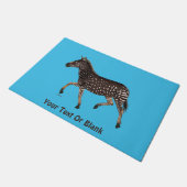 キュート水玉模様ゼブラ ドアマット (アングル)