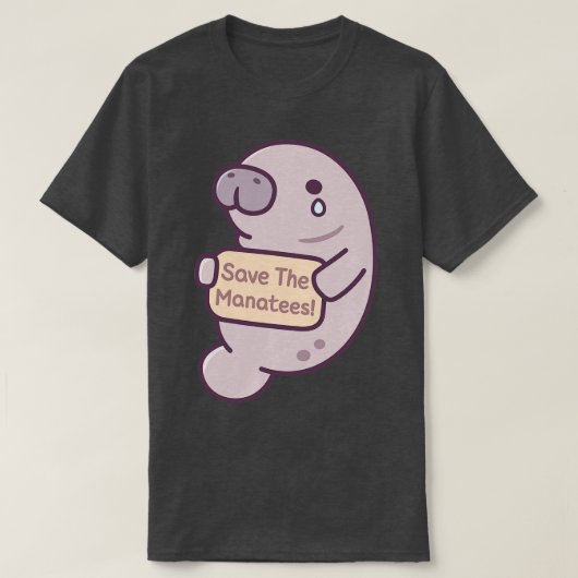 キュート泣き叫びマナ救ーティザマナテス Tシャツ (デザイン正面)