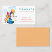 キュート洗浄供給バケットバブルサービス 名刺 (正面/裏面)