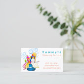 キュート洗浄供給バケットバブルサービス 名刺 (スタンド正面)