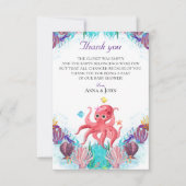 キュート海シータコカラフルベビーFAWN サンキューカード (正面)