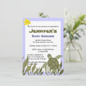 キュート海シータートルベビーシャワー招待状4.5 x 6.5 招待状 (スタンド正面)