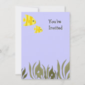 キュート海シータートルベビーシャワー招待状4.5 x 6.5 招待状 (裏面)